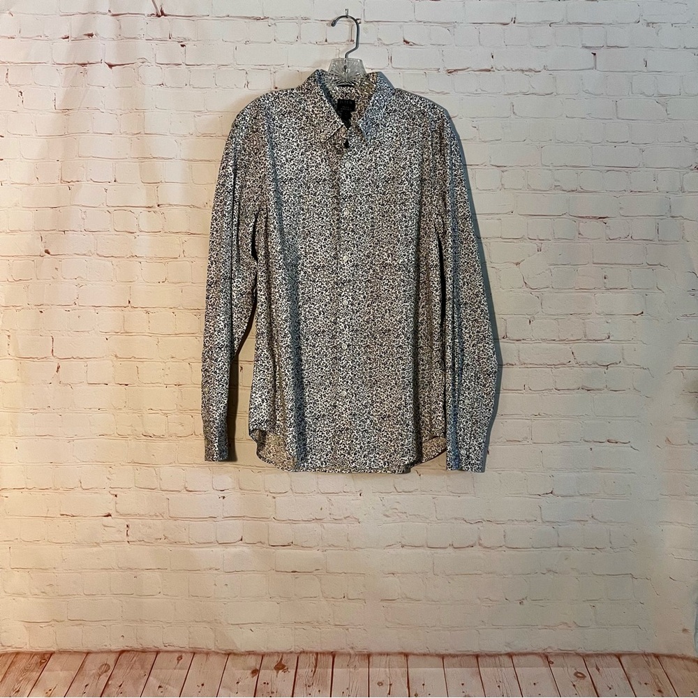 J. Crew Black and White Patterned Button Down Shirt